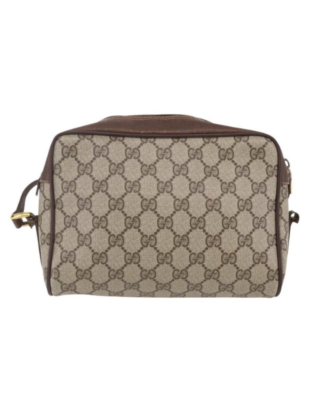 Authentic GUCCI GG Supreme Web Sherry Line Bag PVC Beige Gold 56 02 087 - Picture 9 of 16